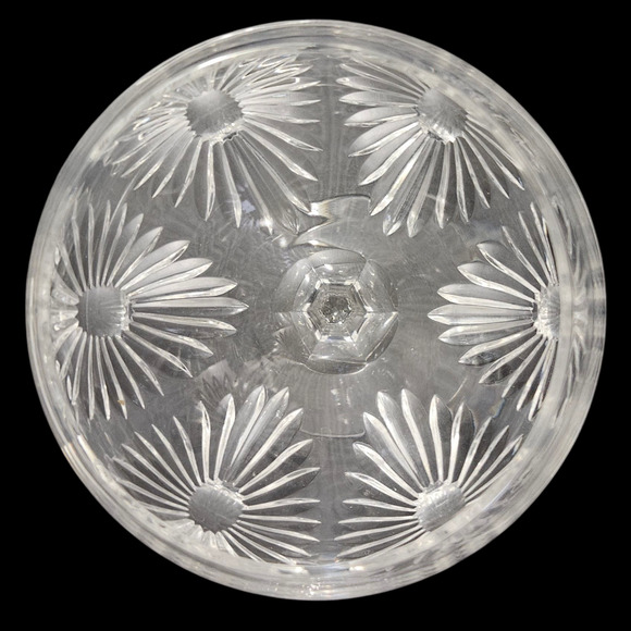 Waterford Crystal Daisy Cut Goblets Pair 8" Tall Vintage Ireland Glasses - Picture 2 of 4